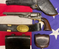 Martially marked Colt model 1860 Army with all accessories.