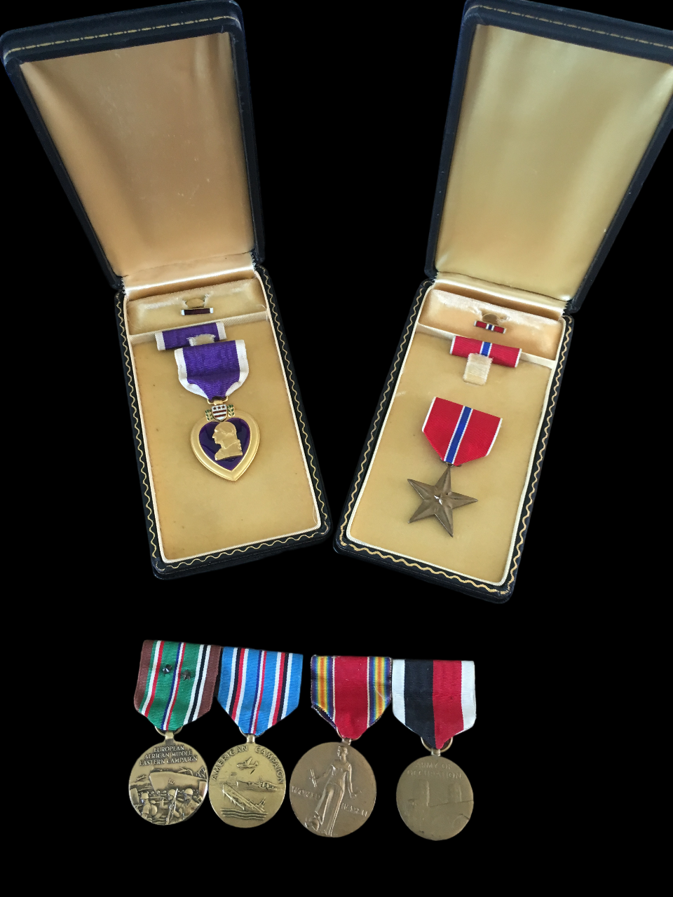 NAMED WWII GROUP OF SIX MEDALS 
